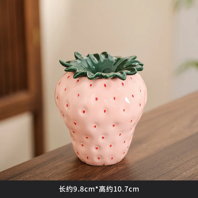 Home Creative Strawberry Design Ceramic Ashtray Living Room Flower Arranger Storage Home Decor Smoking Accessories Funny Gifts