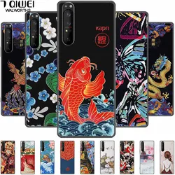 Retro 3D Case for Sony Xperia 1 5 10 II Relief EMBOSS Silicone Cover for Sony Xperia 1 5 10 III XZ4 XZ5 Bumper Shell