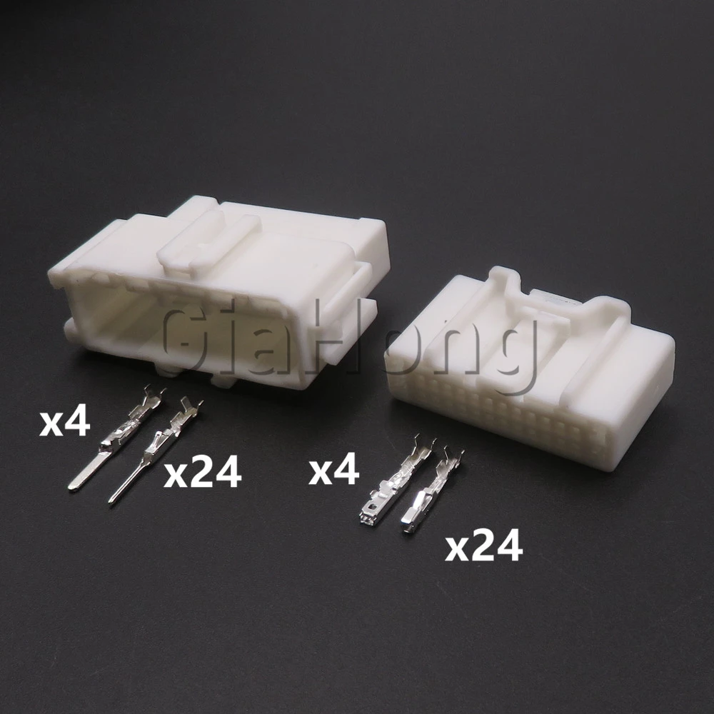 1 Set 28 Ways AC Assembly Automobile Hybrid Connector Car Unsealed Male Female Socket Auto Plastic Housing Composite Plug