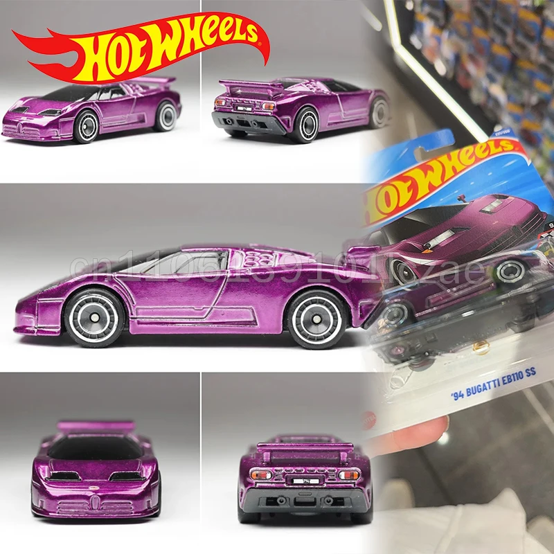 

Hot Wheels Treasure Hunt Bugatti Eb110 ss Th Car Alloy Diecast Car Models 1:64 Collectible Display For Car Collectors