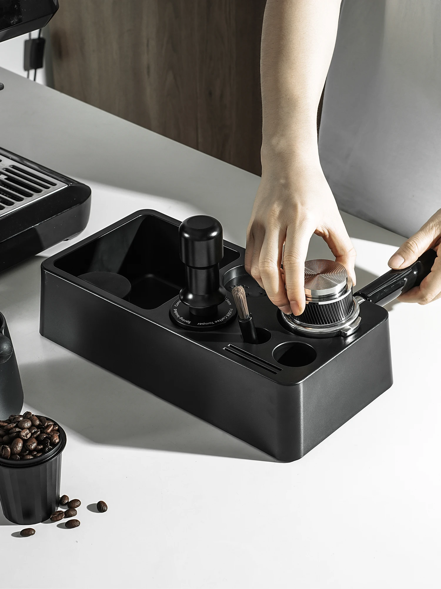 Tamping Station Tamper Coffee Accessories Bar Coffeeware Kitchen Dining Home Garden