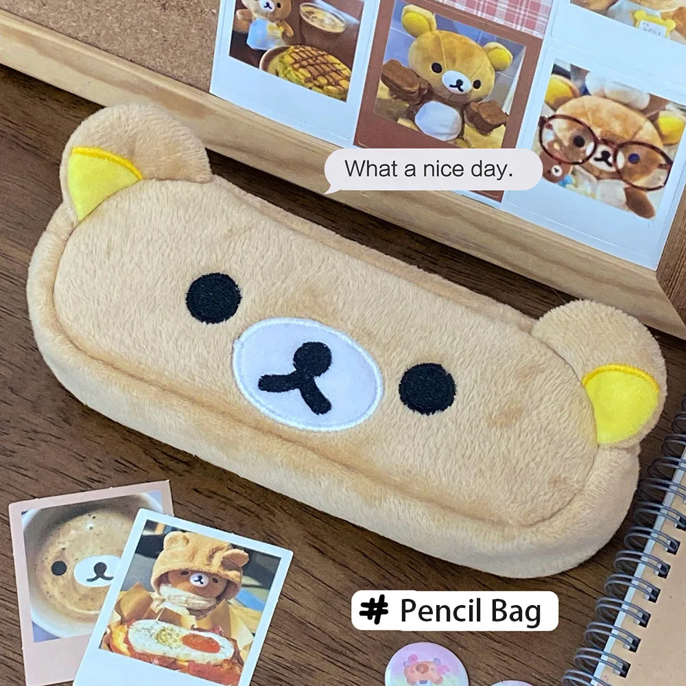 1-10PCS Kawaii Pencil Case Cute Cartoon Bear Pencil Bag for 