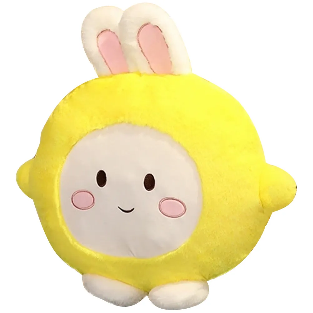 

Lemon Rabbit Hugging Pillow Cute Cartoon Shape Home Desktop Decoration Kids Educational Soft Snuggle Animal Throw Pillow