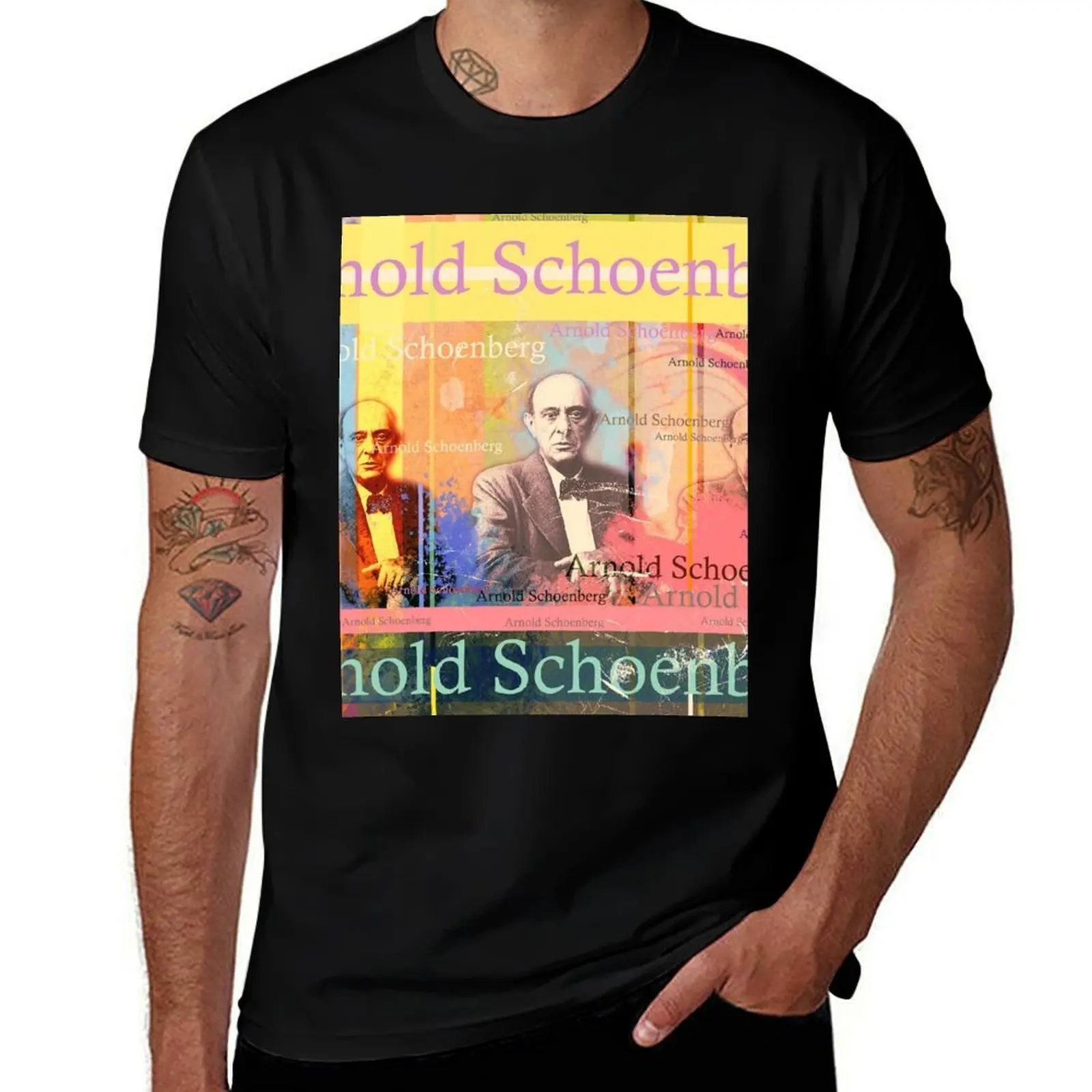 

Arnold Schoenberg, aesthetic portrait, famous Austrian musician T-Shirt quick drying Short sleeve tee men