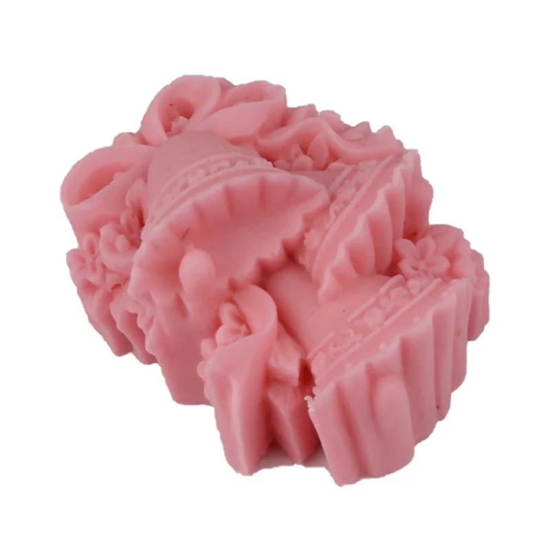 Pb-molde de sino de natal ferramentas de bolo de cozinha molde de sabão de silicone molde de pedra de aromaterapia molde de vela