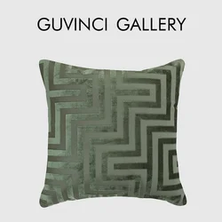 GUVINCI Ancient Greek Geometric Pattern Throw Pillowcase Double Sided Jacquard Luxury Cushion Cover For Living Room Bedroom Sofa