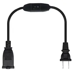 2 Prong Polarized Extension Cord with Switch Short Male/Female Cable for Power Adapters