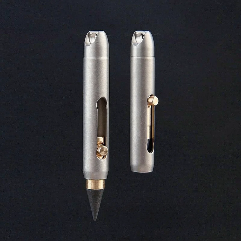 Titanium Mini Eternal Pencil Inkless Portable Writing Tool Keyring Accessory Erasable Pocket Stationery Office Supplies