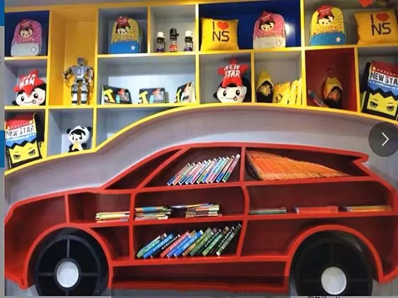 Picture book rack Floor-to-ceiling toy storage cabinet Early education picture bookshelf