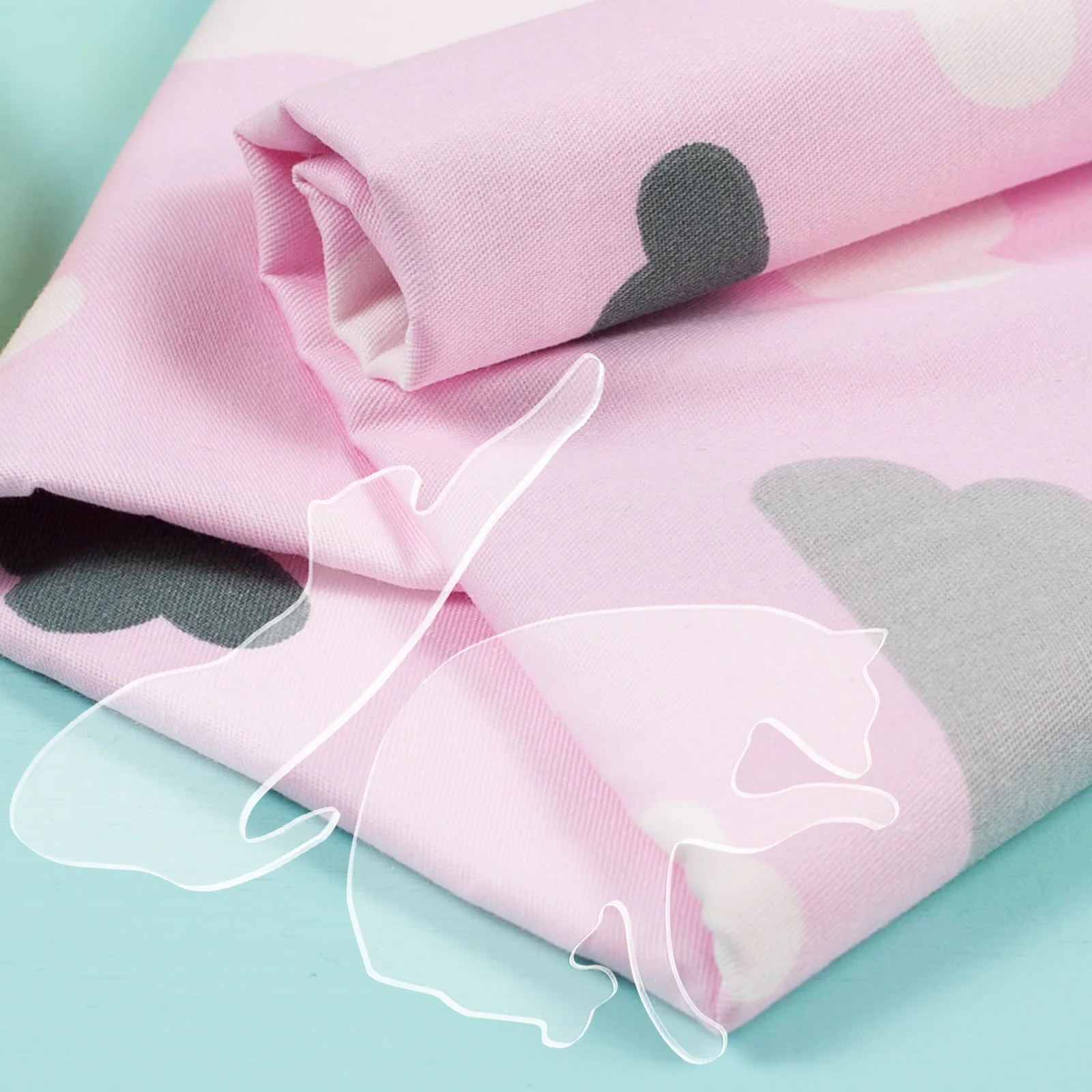 1 مجموعة من قوالب القط حاكم على شكل قوالب اللحف مساطر قطع الاكريليك DIY بها بنفسك خليط الخياطة الحرف زهرة نمط