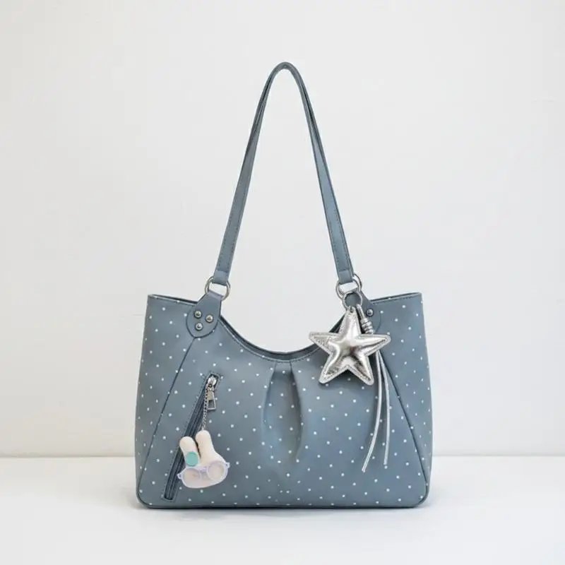 Large Capacity 2026 Tote Bag Vintage PU for Student Shoulder Use