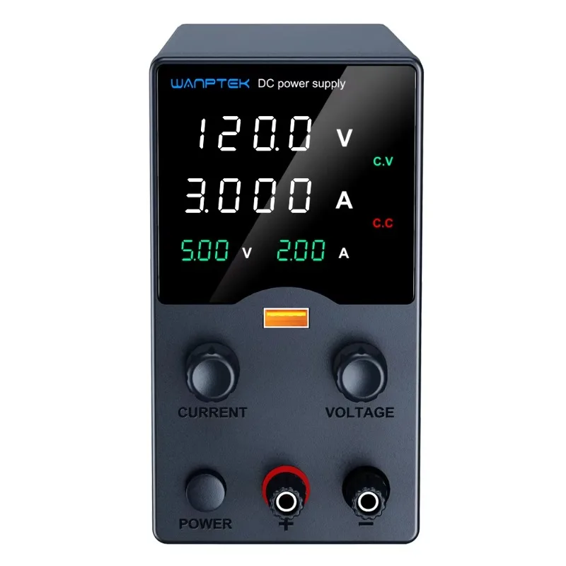 

Регулируемый блок питания постоянного тока 120В 3А для верстака, с переключателем, 4-значным LED-дисплеем, для лабораторий