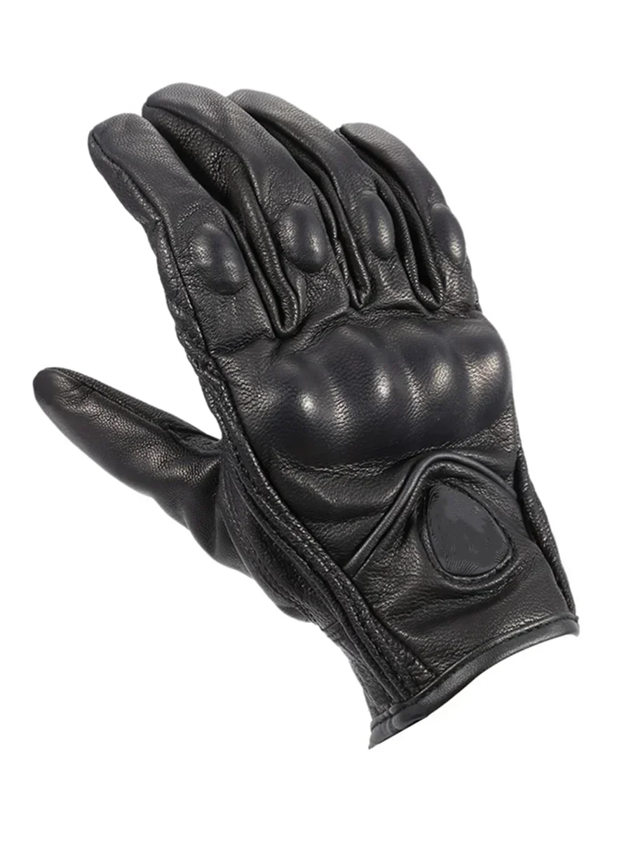 Retro Leather Motorcycle Gloves Cycling Moto Motorbike Protective Gears Motocross Glove Winter Man Motorcycle Gloves Leather