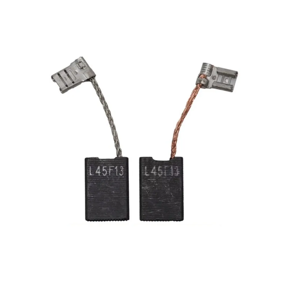 2Pcs Carbon Brushes Copper Terminals Conductive Angle Grinder Brushes Replacement Parts Rectangular Brush Blocks