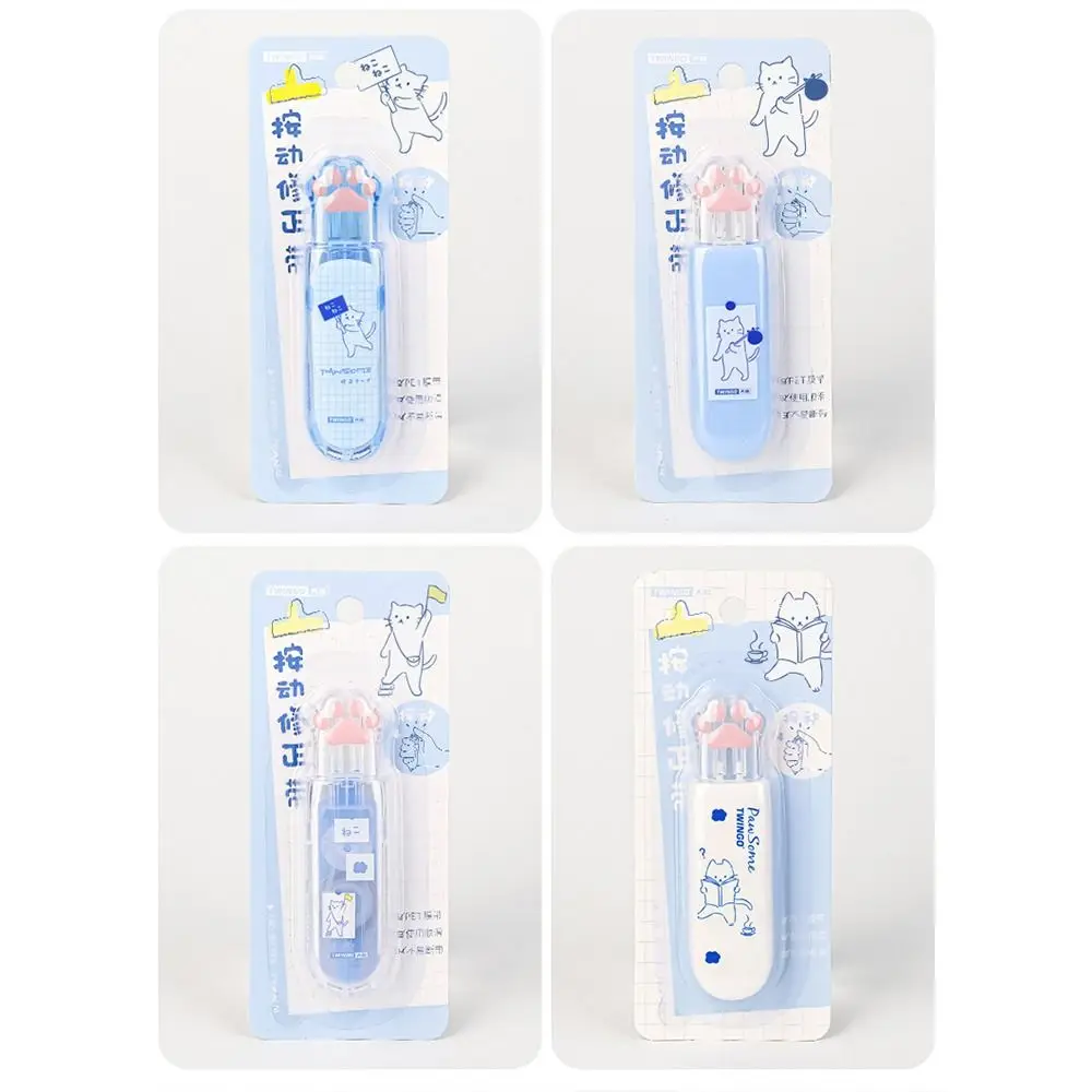 Kattenpoot Correctie Tape 5Mm * 6M Creatieve Cartoon Koreaanse Kawaii Draagbare White Out Corrector Briefpapier Studenten