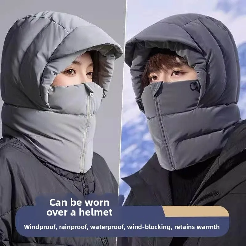 

Inteated Fce-Lined Riding Skiing Face Mask Hat ex Warmth Protection Vehicle Accory Northeast Lei Feng Cap