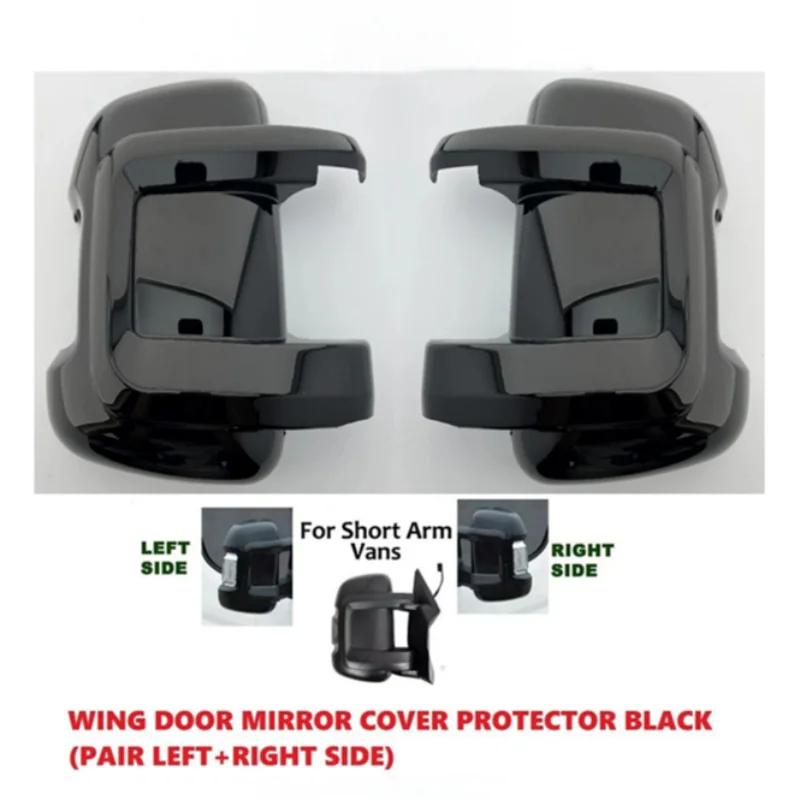 RV Side Wing Mirror Cover Protector Short Arm For Fiat Ducato Peugeot Boxer Citroen Relay 2006-2024 Rearview Mirror Cover Cap