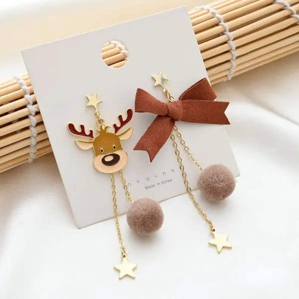 Women's Christmas Tree Stud Earrings, Festive Accessory
