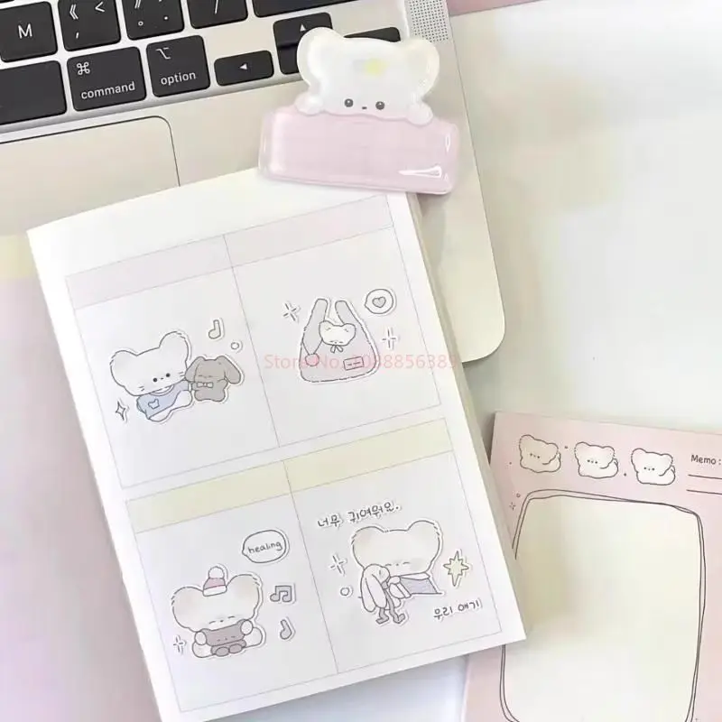 كتيب تنظيم وتخزين كليب لطيف هلام جرو Pp كليب على الوجهين الاكريليك طالب اليد كتاب التسمية أوراق اختبار #5