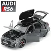 1/32 Audi RS6 Toy Car Model with Sound Light Doors Opened Alloy Diecast Model Vehicle Collection Toy for Boy Adult Festival Gift