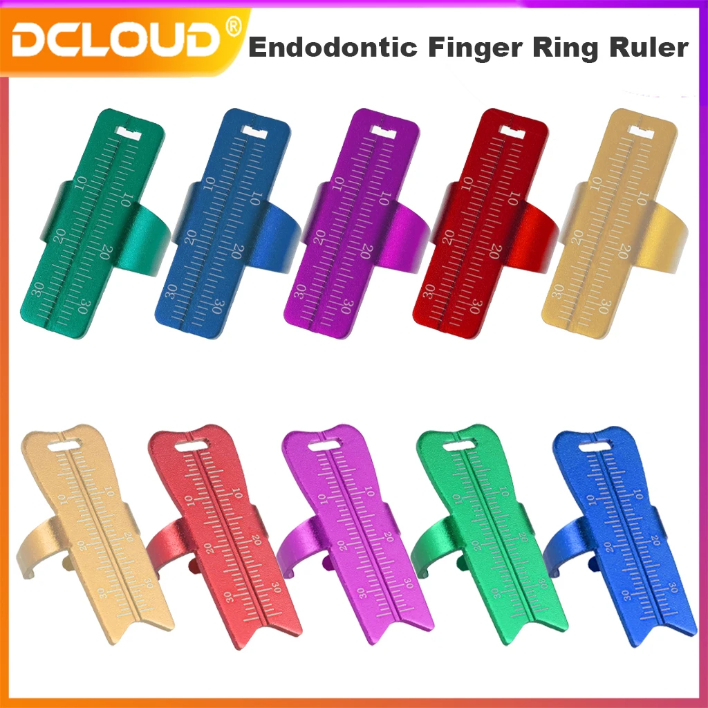 

1Pc Dental Endo Rulers Finger Endodontic Rulers Span Measure Scale Aluminium Alloy Canal Ring Ruler Dentist Tools Materials