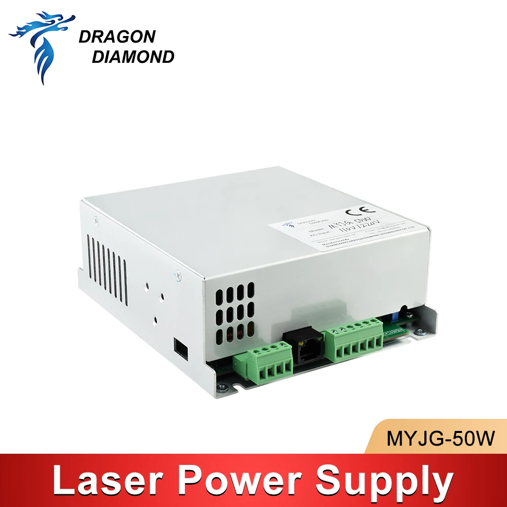 Myjg-切断および彫刻機用のユニバーサルレーザー電源,CO2, 50w,110v,220v,35-50w