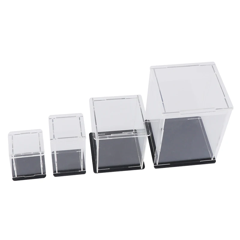 1Pc Acrylic Display Case Self-assembly Clear Cube Box UV Dustproof Toy Protection Not Including Other Items Grownups