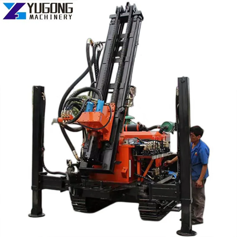 Máquina de plataforma de perforación de pozos de agua sobre orugas para camión YG, trabajos de construcción, máquina de plataforma de perforación de pozos de agua montada en pista, venta para México