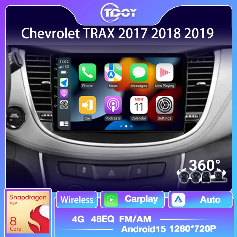 

Autoradio Android 15 Car Radio For Chevrolet TRAX 2017 2018 2019 Car Stereo Multimedia Automotive Player Car Video DSP Subwoofer