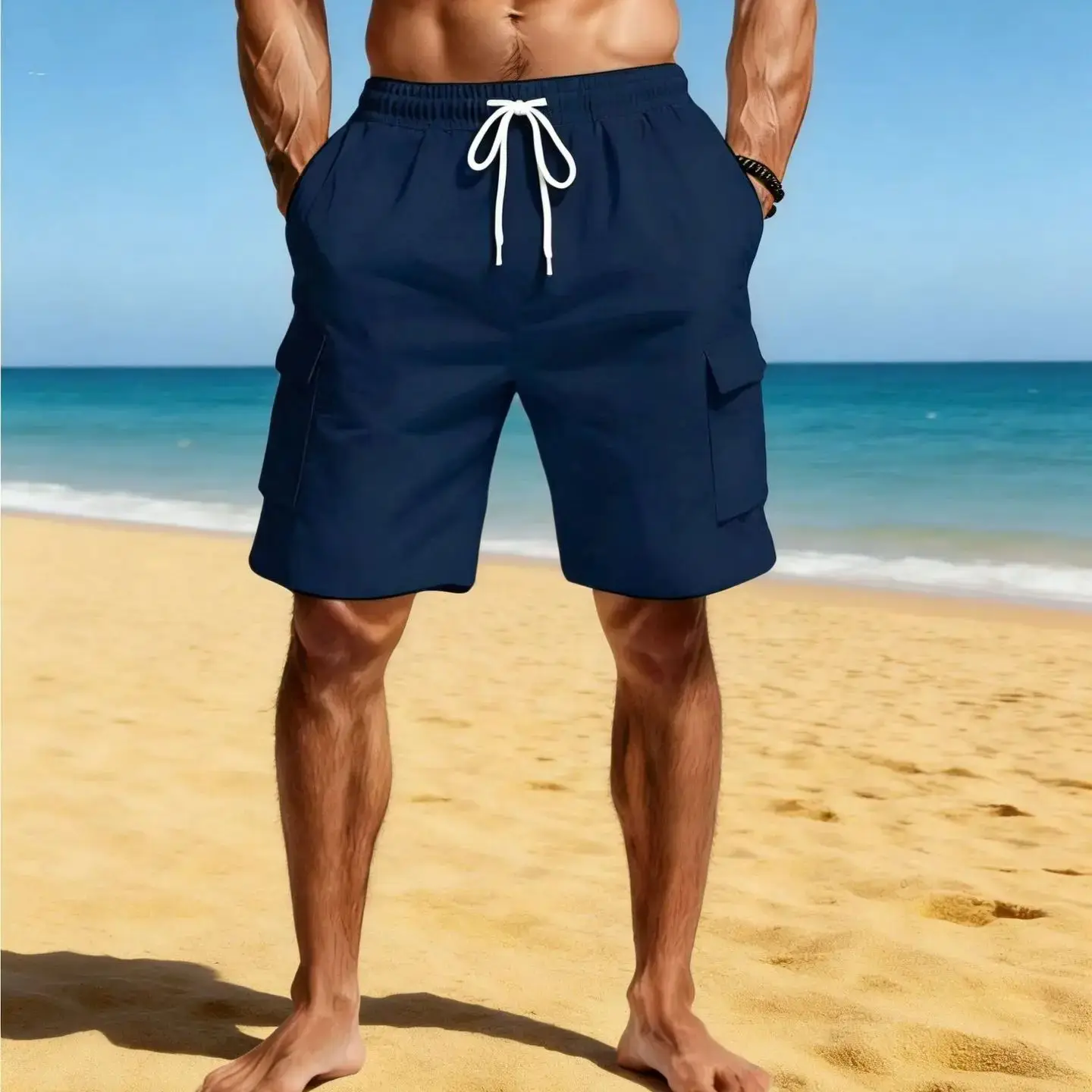 

New fashionable multi-pocket men's casual shorts fitness loose casual pants camouflage tactical shorts