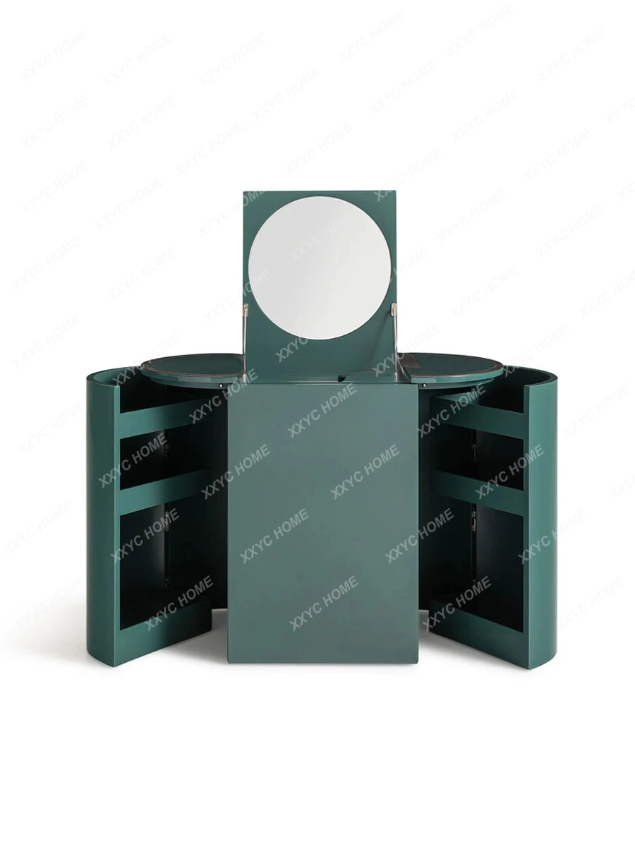 Italiaanse minimalistische lichte luxe kaptafel Verplaatsbare slaapkamerdressoir Moderne lichte luxe make-uptafel Geavanceerd gevoel