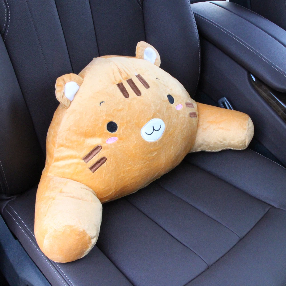 BROSHOO Smile Bear Cartoon Waist Pillow Back Support Cushion Plush Lumbar Pillow  for Car Seat Office Chair Car Styling 52*25CM