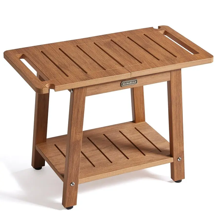 

Shower Stool for Inside Shower Waterproof, HDPS Shower Bench for Shaving Legs, Heavy Duty Plastic Bathroom Shower Chair Seat wit