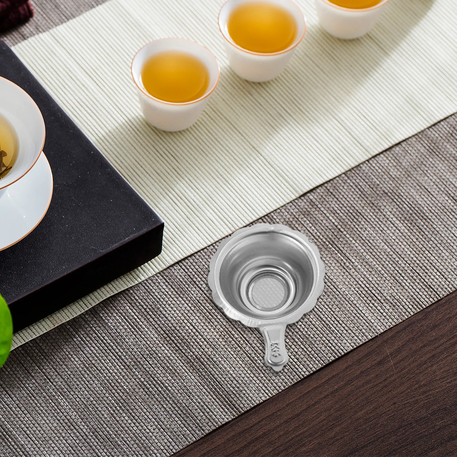 

1 шт., заварник для чая из нержавеющей стали, мелкая сетка, фильтр с длинной ручкой для листового чая, легко очищаемый, можно мыть в посудомоечной машине, совместимый с чашкой