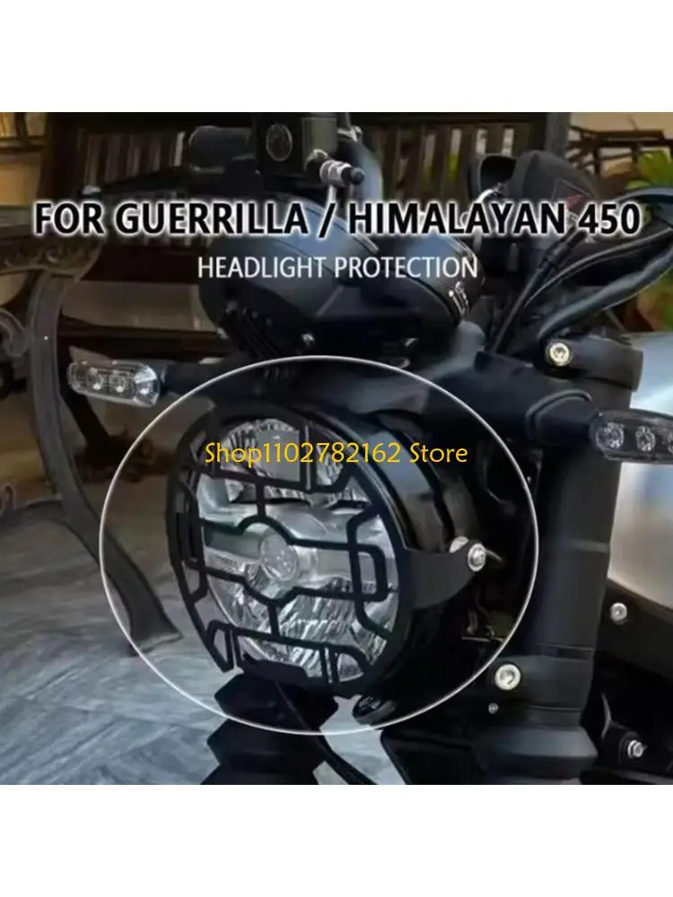 

547B Motorcycle Headlight Protective Cover Steel Mesh Upgraded Tool Installation