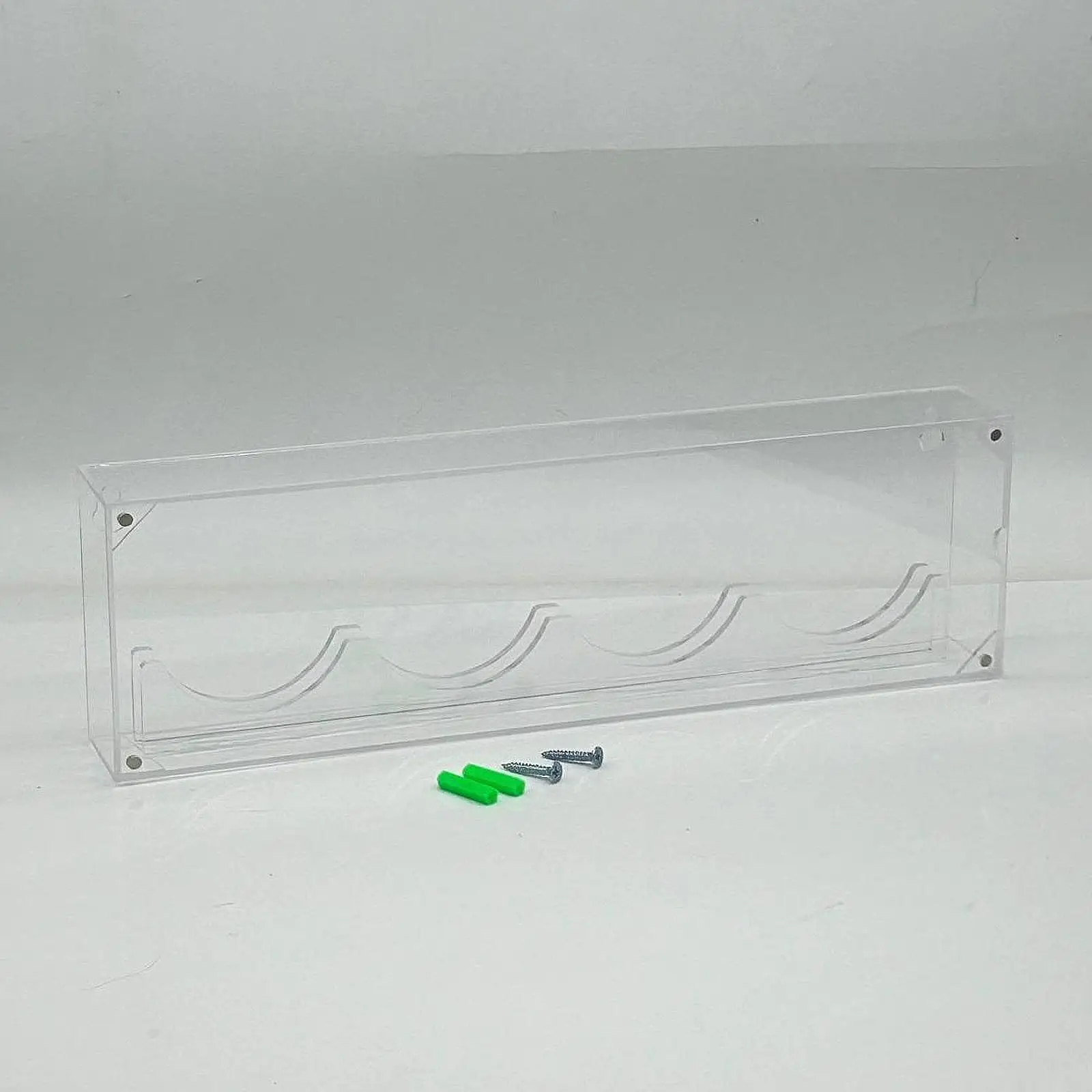 4 Positions Hockey Puck Display Case Acrylic Showcasing Clear Storage Box