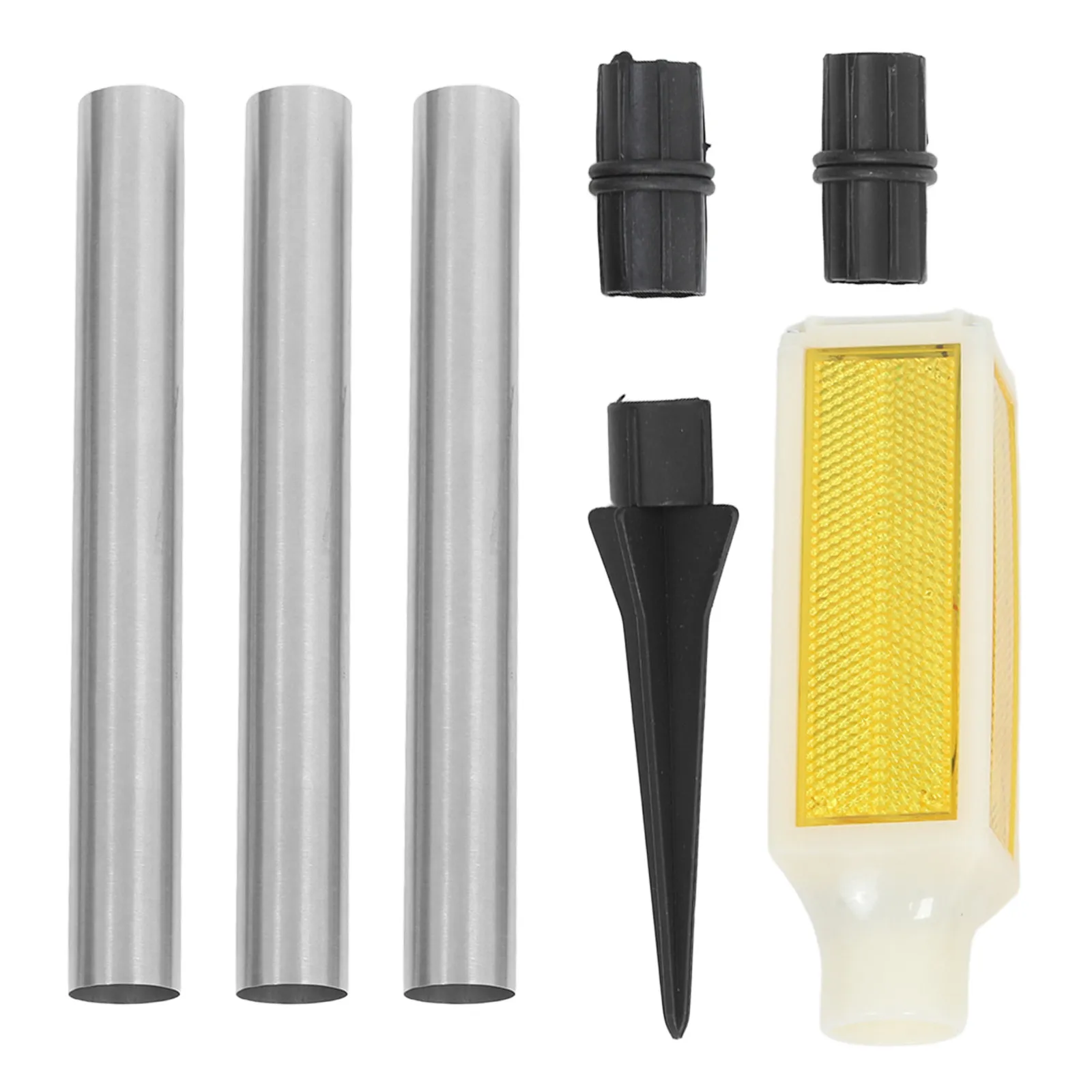 Solar Powered LED Roadblock Warning Light Outdoor Yard Stake Lamp Lawn Insert Lamp for Patio Yard Garden Solar Courtyard Light