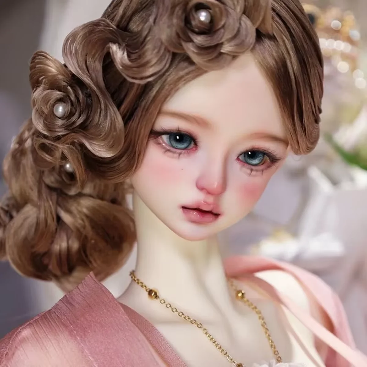 New SD BJD Doll 1/4 Linglan Beautiful Girl High Quality Resin Toy Gift Dolls in Offerings Artificially Placed Makeup