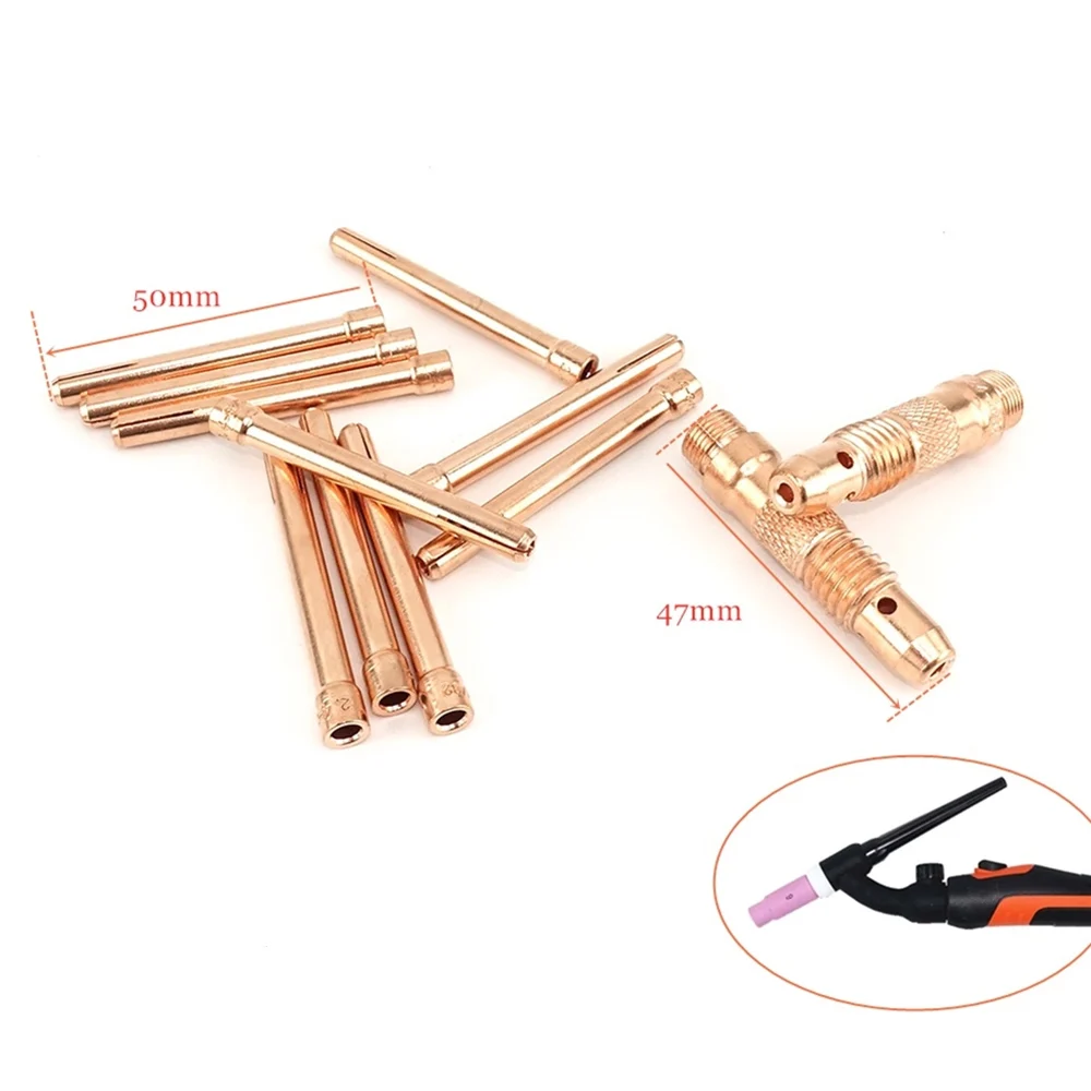 26pcs Argon TIG Welding Torch Consumable Tungsten Electrodes Collet Body Alumina Nozzle Long Short Cap WP18 WP17 WP26 TIG Kits