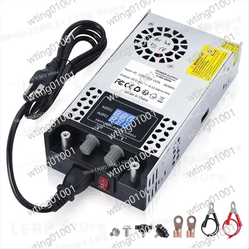 for AC to DC Converter 60V Adjustable Power Supply 0-10A SMPS Max 600W Switching US Plug