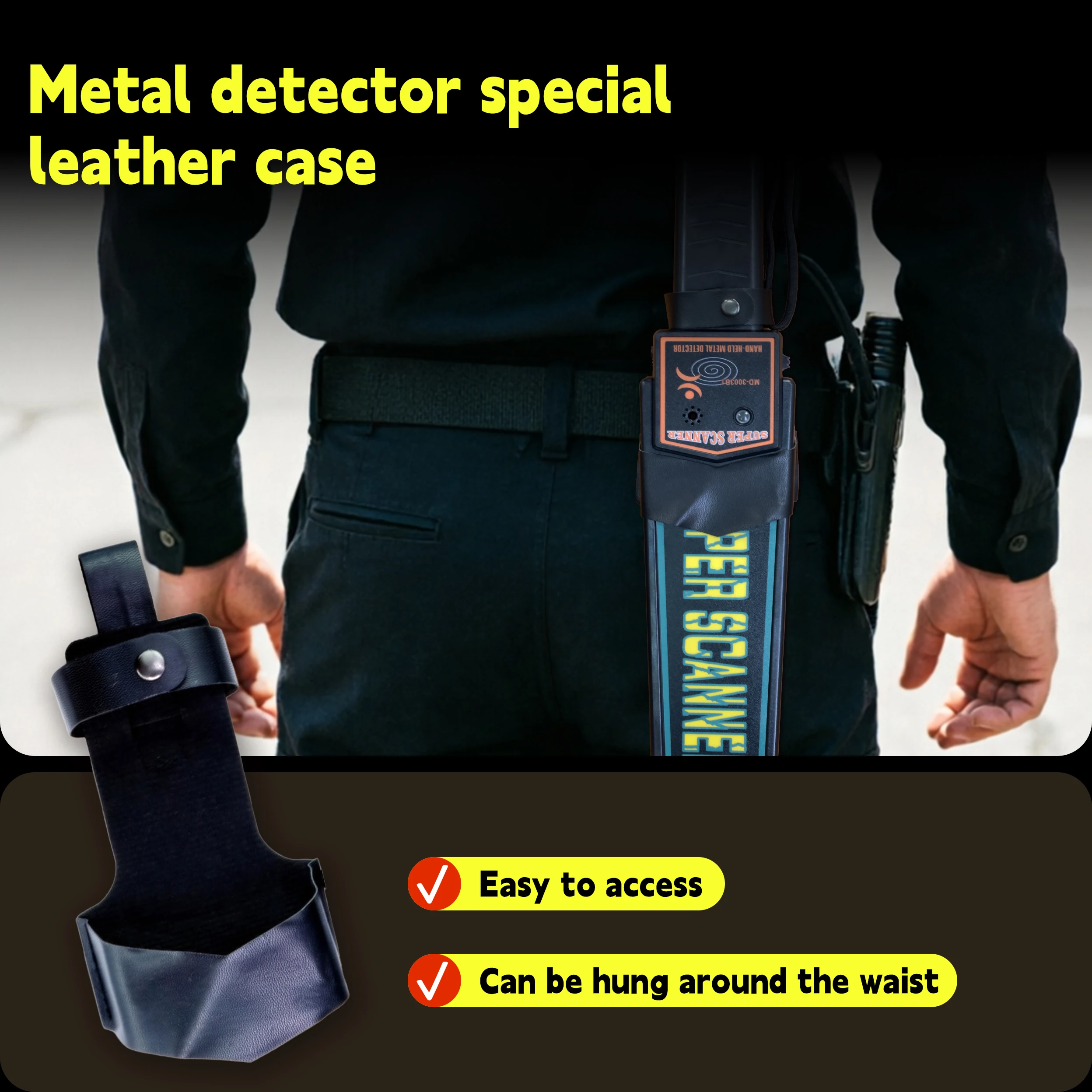 MD-3003B1 Handheld Metal Detector Security Scanner High Sensitivity Portable Metal Detection Wand for School Airport Event Secur