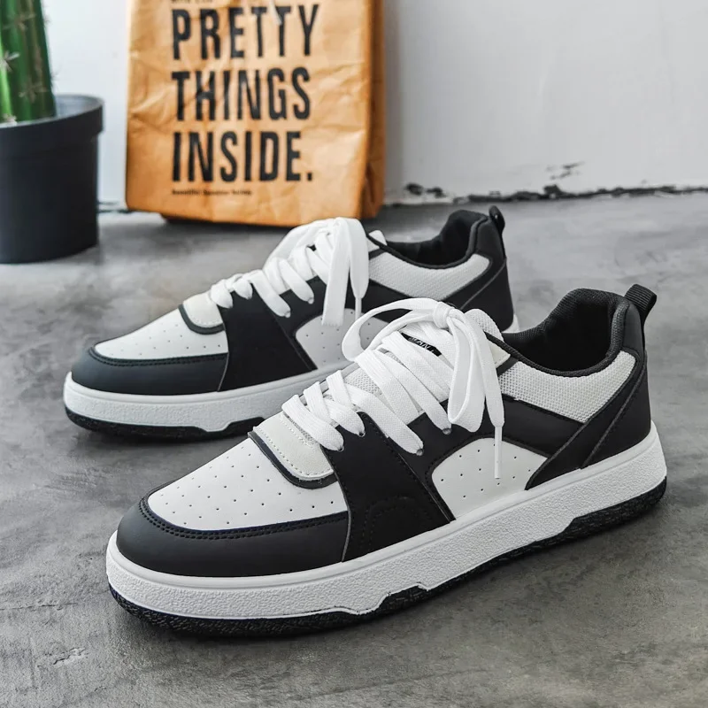 خريف جديد الرجال أحذية رسمية أحذية رياضية كاجوال تنفس سطح جلد الشباب العصرية تنوعا سميكة القاع أحذية رجالي بيضاء #2