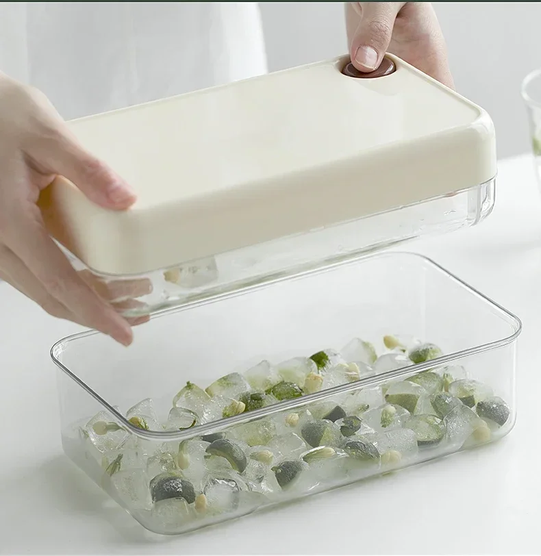 

Ice cube mold pressing household homemade complementary food silicone frozen ice cube manual Hot sales