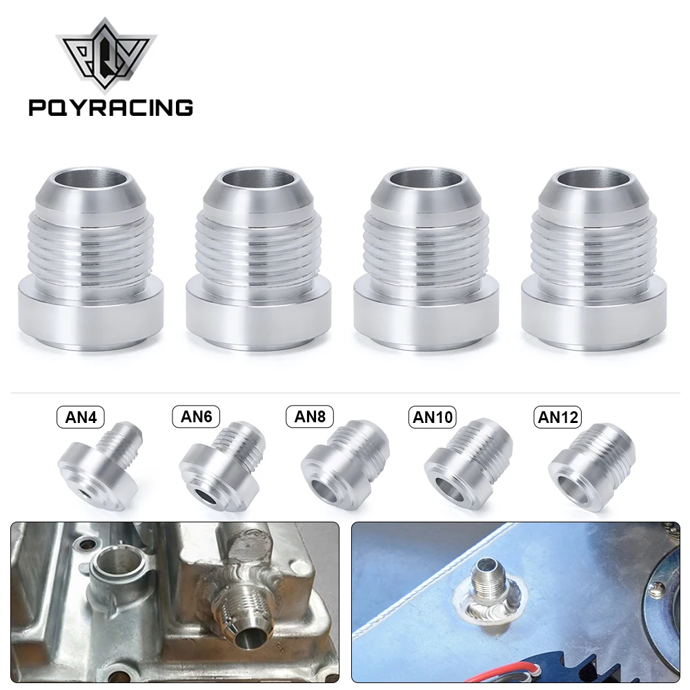 

Top Quality Aluminum AN4 6 8 10 12 AN Straight Male Weld Fitting Adapter Weld Bung Nitrous Hose Fitting Silver