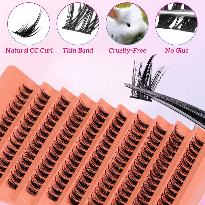 DIY Eyelash Extension Segmented Cluster Easy Lashes Makeup Big Eye Secret Super Natural Lash Individual Lashes Makeup