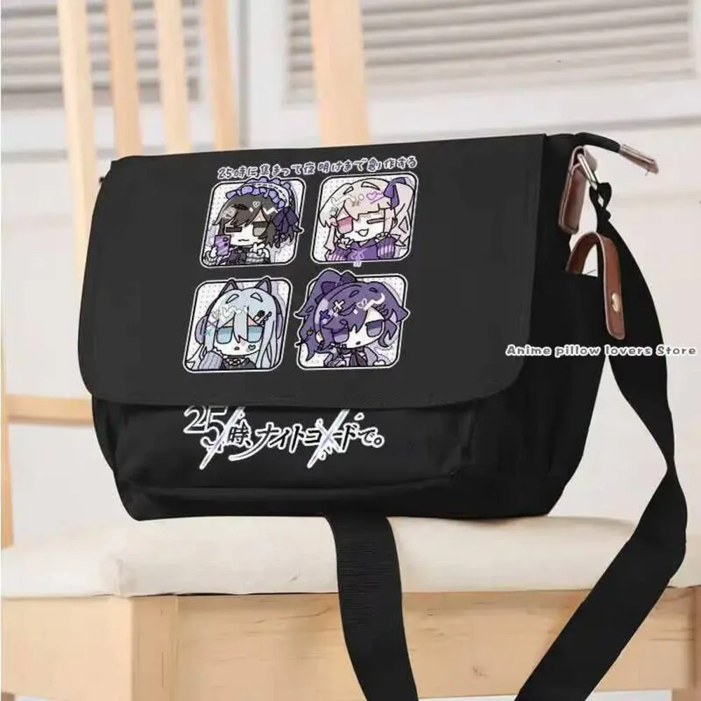 

Game Girl YOISAKI KANADE AKIYAMA MIZUKI ASAHINA MAFUYU Oxford Messenger Bag Casual Schoolbag Student Cartoon Cosplay Handbag