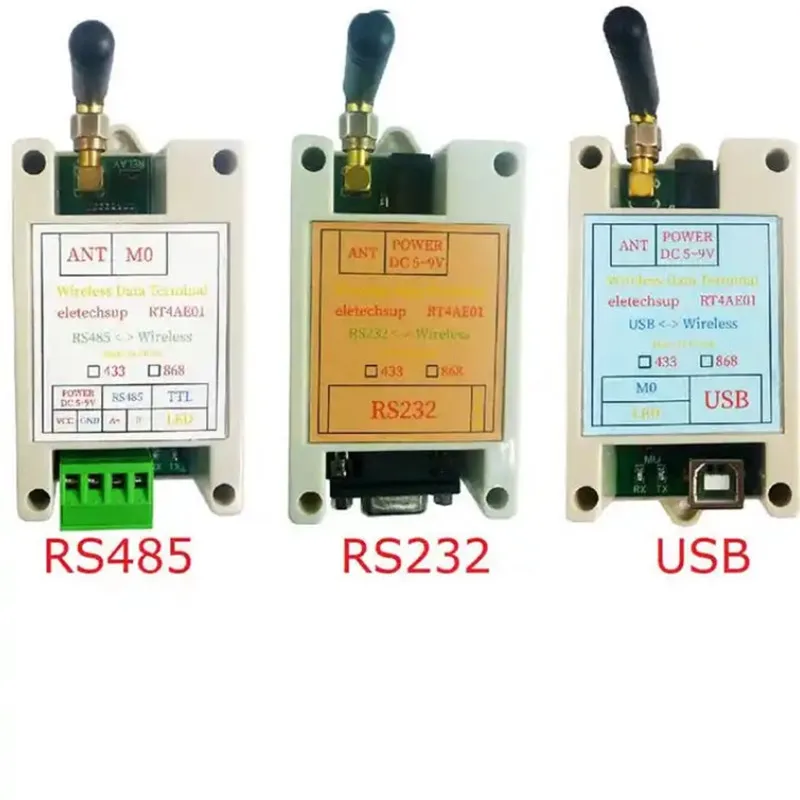 RS485/RS232/USB Master-Slave Network Transceiver Wireless Repeater FSK GFSK 433M 868M Uhf FR Module Board RT4AE01