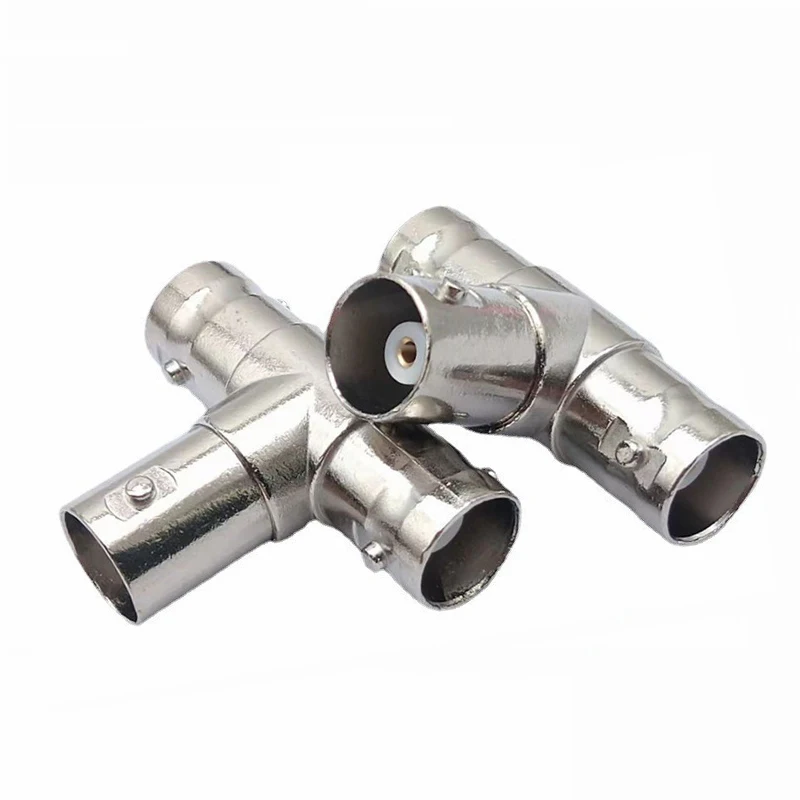 4pcs/lot  BNC three-way female connector BNC tee joint T type Q9 One female to two female conversion connector