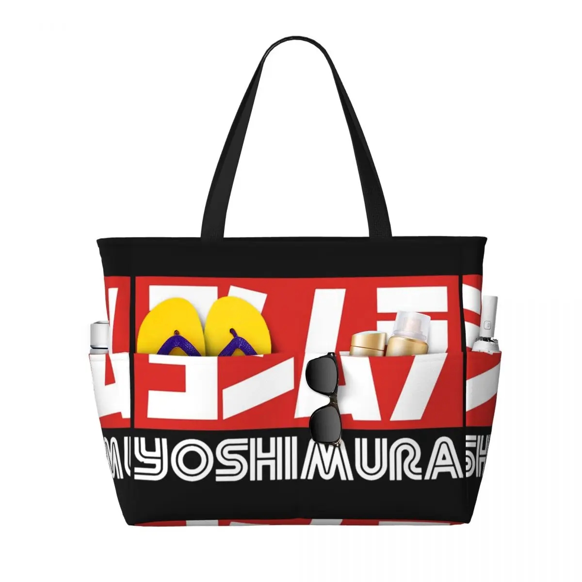 Yoshimura Japanese Motorcycle Exhaust Beach Tote Bag Sport Gym Yoga Duffle Large Tote Bag Women Travel Bag Fitness bag
