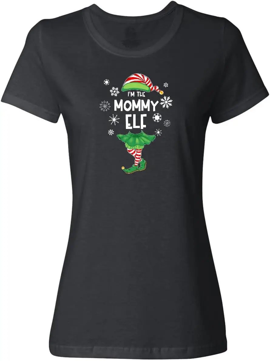 inktastic Fun Christmas I'm The Mommy Elf with Shoes and Hat Women's T-Shirt